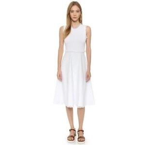 A.L.C Theresa Fringe A-Line Midi Dress in White Large